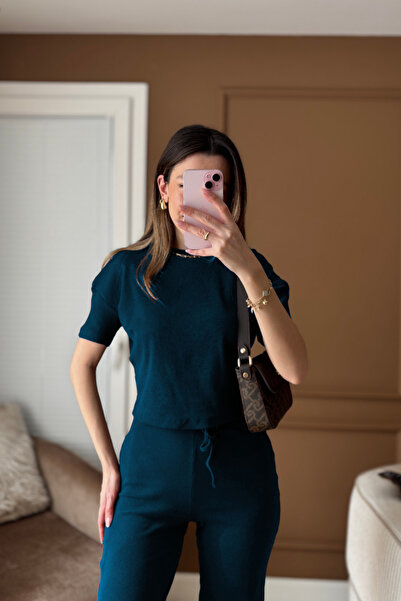 YAKAMEL Women's Flexible Casual Casual Ribbed Suit