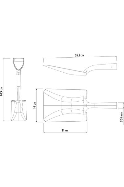 TRAMONTINA Since 1911, Made In Brazil - Square Mouth Shovel