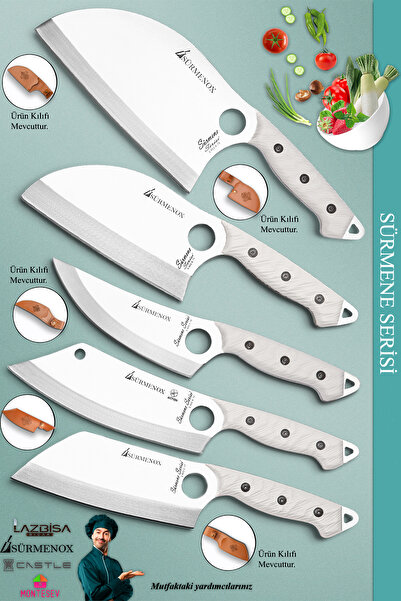 SÜRMENOX Sürmene Serisi Outdoor Bıçak Kamp Bıçağı Mutfak Şef Bıçak Bıçağı Der...