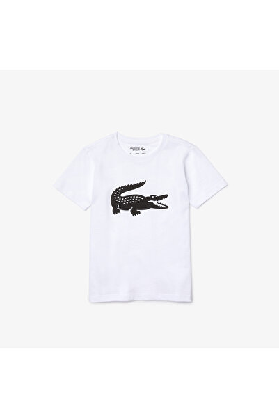 Lacoste Erkek Çocuk Baskılı Beyaz T-Shirt