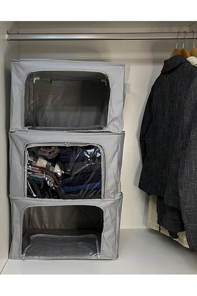 Myvenia Gray Steel Window Support, Front Opening Cabinet, Storage Box and Wire Bin