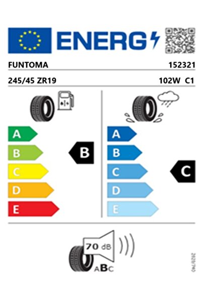 FUNTOMA 245/45 ZR19 TL 102W REINF. ROADFUN SPORT Yaz Lastiği (Üretim Tarihi:2025)