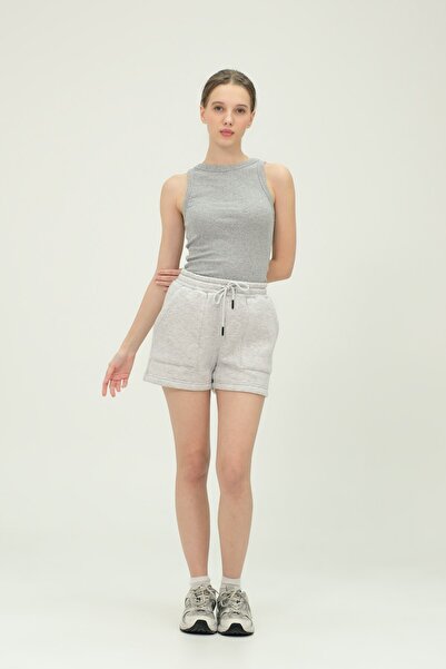 The Champ Clothing Halter Collar Ribbed Gray Women's Athlete