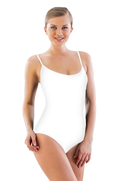 Emay БЯЛ 1969 Боди с връзки и закопчалки