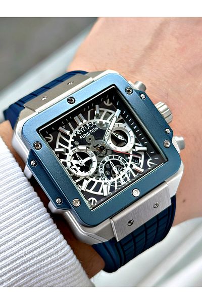 Ferrucci Function Navy Blue Color Silicone Cord Men Wrist Watch Fcf23014
