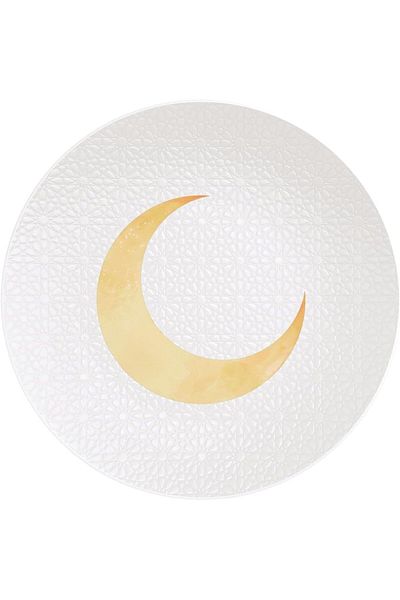 TRAMONTINA Since 1911, Made In Brazil - Noor 25cm Ramadan Themed Decorated Porcelain Dinner Plate