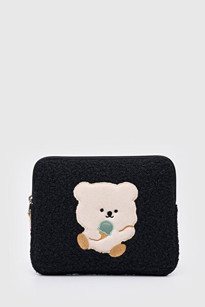MORCA Teddy Bear Tablet Kılıfı 10” & 11” İnç Uyumlu Siyah
