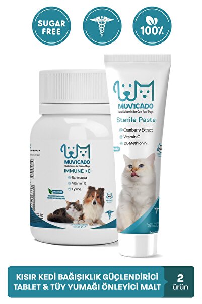 muvicado Kısırlaştırılmış Taurinli Kedi Maltı Tüy Yumağı Önleyici & Bağışıklı...