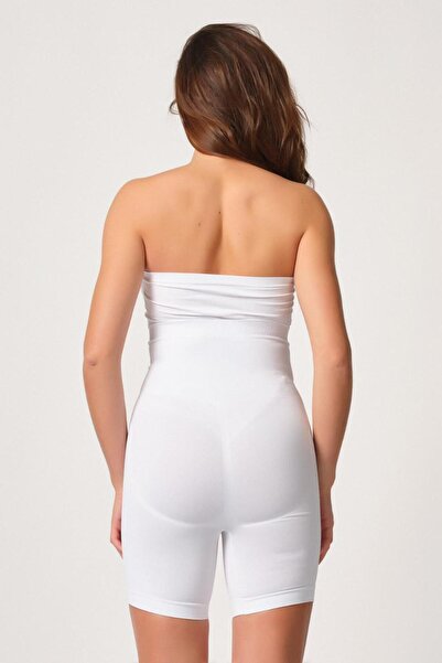 Emay White 2087 Front Slit Corset