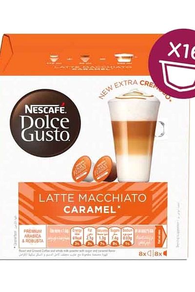 Nescafe Nescafé Dolce Gusto Latte Macchiato Caramel 16 Coffee Capsules