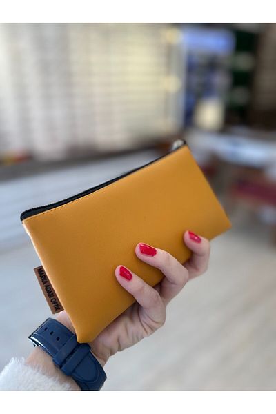 JULIANO Yellow Special Design Zippered Glasses Case - Bag