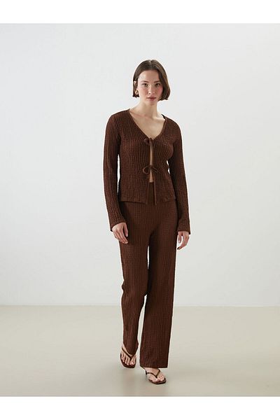 LC Waikiki Lcw Elastic Waist Textured Women's Trousers