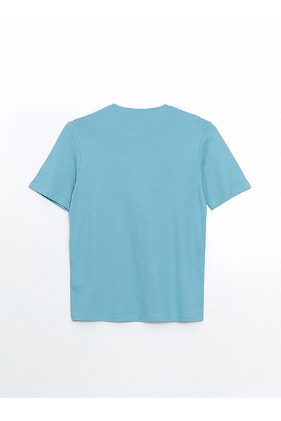 LC Waikiki Ανδρικό μπλουζάκι LCW Crew Neck με εμπριμέ χτενισμένο βαμβάκι
