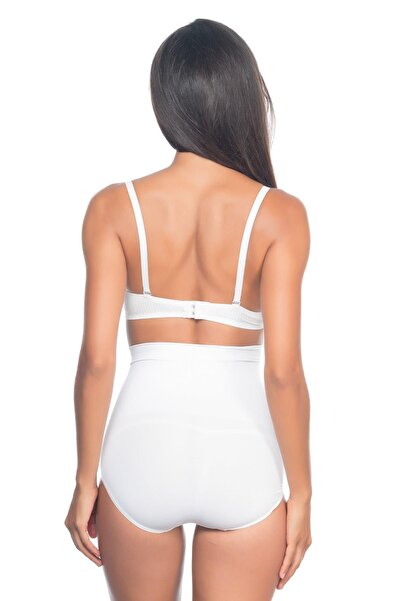 Emay White 2057 High Waist Massage Slip Corset
