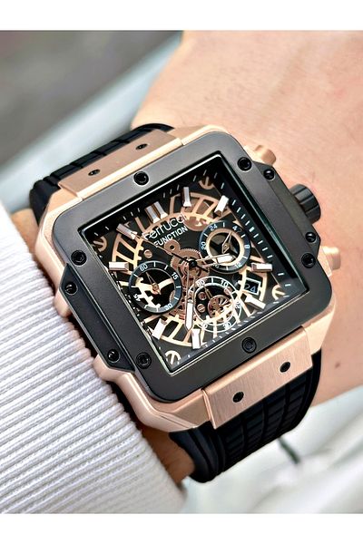Ferrucci Function Black-Copper Color Silicone Cord Men Wrist Watch Fcf23014