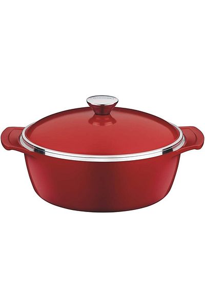 TRAMONTINA Since 1911, Made In Brazil - Lyon 24cm 3.7l Red Forged Aluminum Casserole