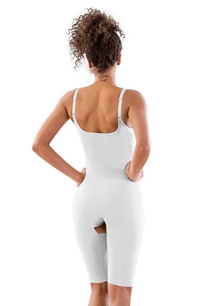 Emay White Mi 2822 Long Leg Laser Corset with Underwire Bra