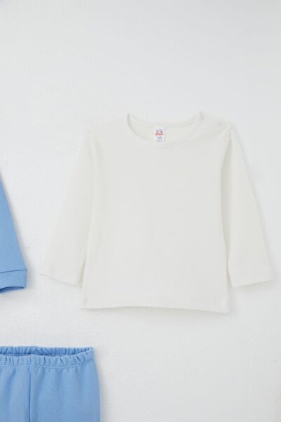 Breeze Erkek Bebek Bodyli 3 Lü Takım Patinin Araba Macerası 4 Ay-1 Yaş, Mavi