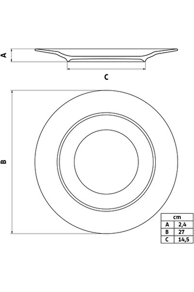 TRAMONTINA Since 1911, Made In Brazil - Ingrid 27cm Porcelain Dinner Plate