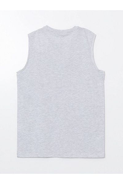 LC Waikiki Lcwaikiki Classic Beige Crew Neck Printed Men's Sleeveless T-Shirt