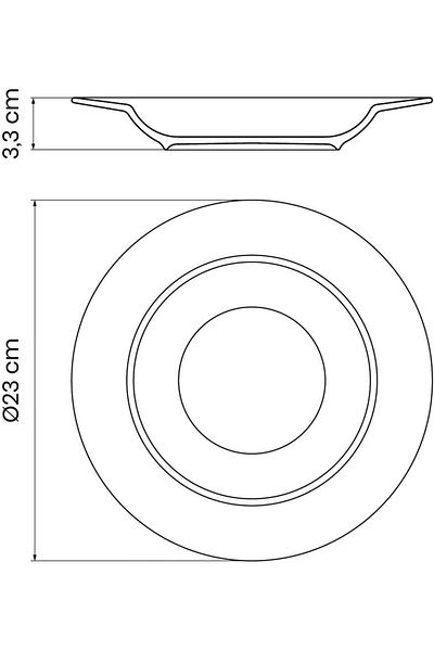 TRAMONTINA Since 1911, Made In Brazil - Ana Alice 23cm Decorated Porcelain Deep Plate