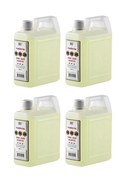 Pereja 4 Adet Limon Kolonyası 1000 ml 80 Derece