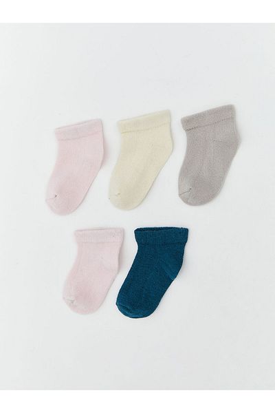 LC Waikiki Lcw Baby Pink Basic Baby Girl Booties Socks 5-Pack
