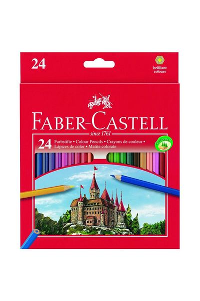 Faber Castell Triangular Colored Pencils 24 Colors + Eco Sharpener Faber-Castell