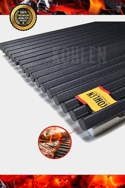 KOHLEN Döküm Mangal Gurme Izgarası – Mühürleme-yapışmaz Yüzey