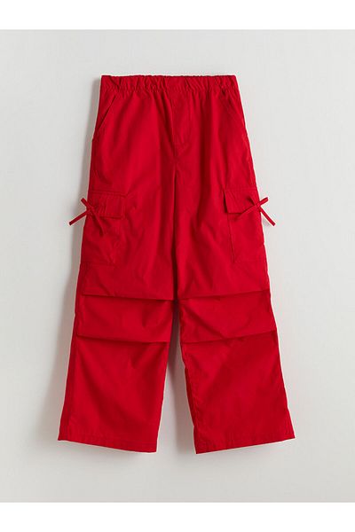 LC Waikiki New Season Elastic Waist Bow Detailed Girls Cargo Pants - S5Bl20Z4