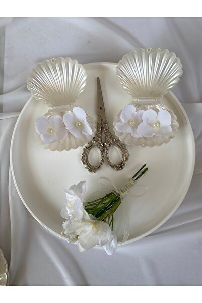 Z&B FLOWERS Söz Tepsisi Nişan Tepsisi Mermer Tozu Tepsi Damat Fincan Seti
