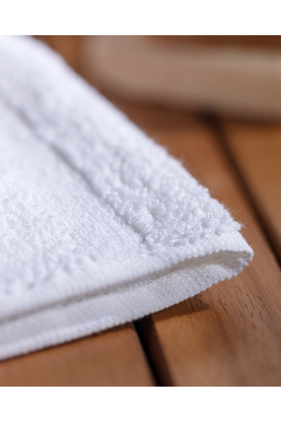 Madame Coco Emele 2 Pack 100% Cotton Hand Towels - White