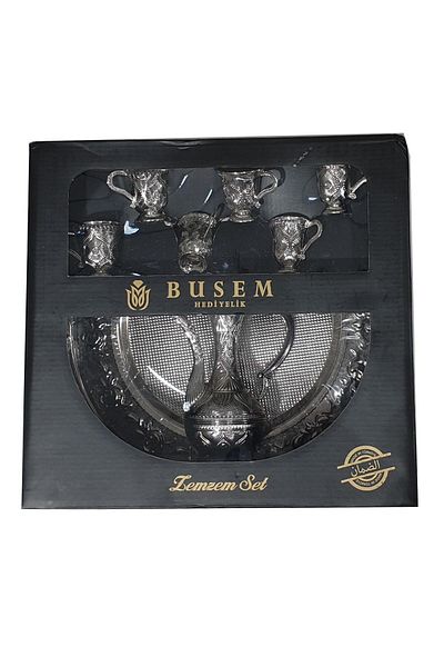BUSEM Silver Colored 6-Person Decorative Zamzam Set