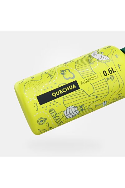Decathlon Çocuk Pipetli Alüminyum Matara - 0,6 L - Pratik Kapak - Sarı - 500