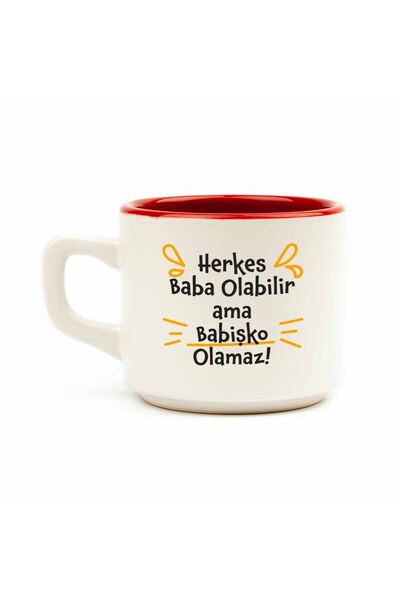 PALTO TASARIM Herkes Baba Olabilir Ama Babişko Olamaz! Beyaz Venüs Kupa - Hed...