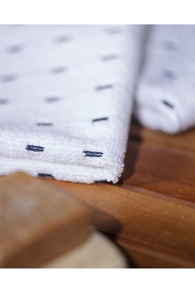 Madame Coco Leroy 2 Pack 100% Cotton Hand Towels - White