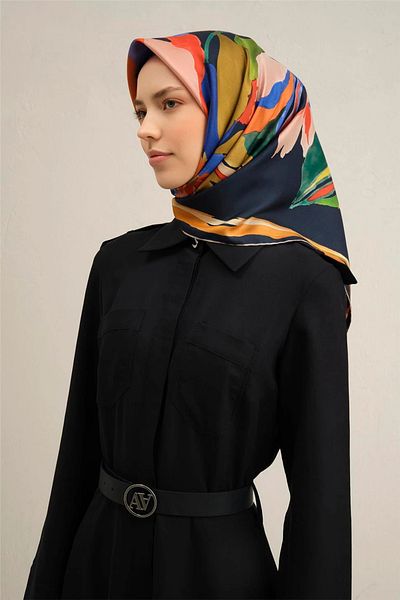 Armine Dj Pure Silk Scarf 9340D02 (Twi̇ll Silk) -55