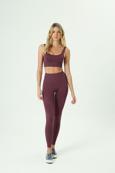 DOCA Claret Red Active Tights Set