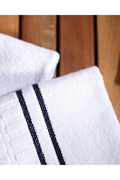 Madame Coco Мартін 2-пакова 100% бавовняна рушник - білий/синій