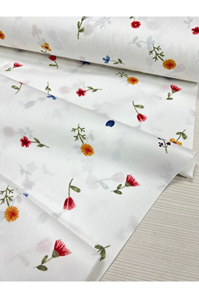 Renk Tekstil Rosa Mista Metrelik %100 Pamuk Poplin Kumaş - Elbise - Nevresim ...