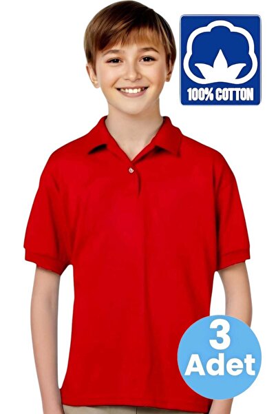 Tezzgelsin Uniformă școlară pentru băieți, tricou piese, guler polo, bumbac 1...