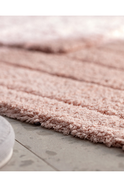 Madame Coco Serre 2-Pack Cotton Bath Mat - Powder