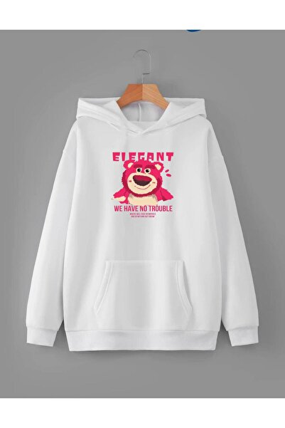 RPT MODA TOP DE PULOVER DE BAZĂ CU CAPUCĂ, CU DETALII DE IMPRIMARE ELEGANTĂ