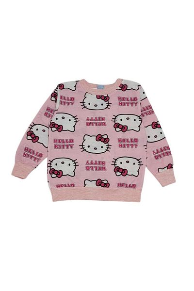 demir kids Girl's Hello Kitty Printed Seasonal Cotton Pink Pajama Set