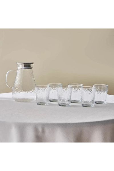 Karaca Karaca Luminous 7 Teiliges Glas Set Transparent