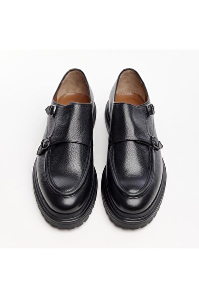 derinet Hakiki Deri Çift Tokalı Erkek Ayakkabı