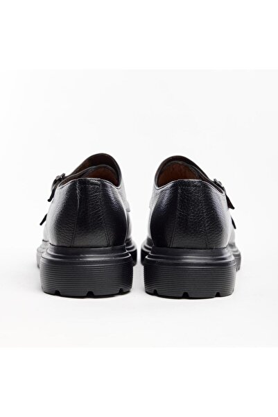 derinet Hakiki Deri Çift Tokalı Erkek Ayakkabı