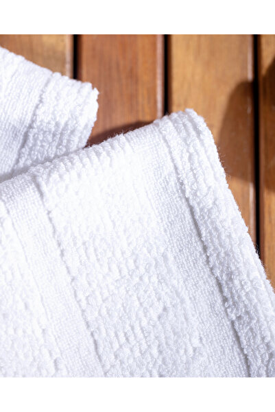 Madame Coco Emele 2 Pack 100% Cotton Hand Towels - White