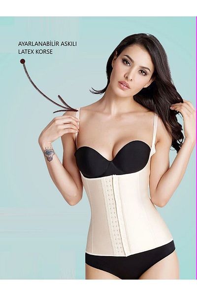 MİSTİRİK Model Trigoso cu bretele Corset sport Latex Model pentru talie Corset în 4 etape Culoarea pielii
