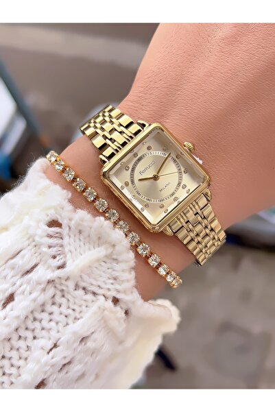 Ferrucci Steel Cord Square Case Woman Wristwatch 2 Years Warranty 3 Atm Water...
